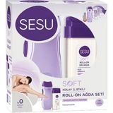 Feyza Design Roll-On Ağda Mar Makine Set Soft 1 Adet - Pratik ve Temiz Uygulama - Ahşap - Bej