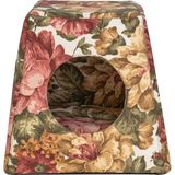 Feyza Design Roses 37X37X37CM Iglo Kedi Yatağı, Rahat ve Şık Tasarım - Açık Bej - Seçenek 1