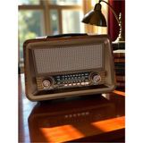 Feyza Design RT-810 Büyük Boy Bluetooth Radyo Usb/sd/aux/fm Nostaljik Müzik Kutusu - Ahşap - Ceviz