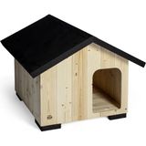 Feyza Design Rufu Ahşap Köpek Kulübesi Tr-Xsmall Krem 46X54X45 Cm, Şık ve Dayanıklı - Seçenek 1