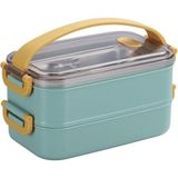 Feyza Design Sağlam Çelik 2 Katlı Lunchbox, 1400ML, Pratik ve Şık Sefer Tası - Seçenek 1