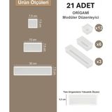 Feyza Design Şeffaf 21'li Makyaj Organizer Seti, Çekmece Içi Düzenleyici, Pratik Kullanım - Açık Bej