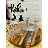Feyza Design Şeffaf Acrylic Tuzluk ve Biberlik Seti, Standlı Baharatlık Takımı - Seçenek 1