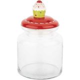 Feyza Design Seramik Kapaklı Kavanoz, 1085ML, Güzel ve Kullanışlı Saklama Çözümü - Ahşap - Beyaz