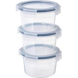 Feyza Design Set 3 Yuvarlak Kapaklı Saklama Kabı, 750 Ml, Dayanıklı ve Pratik Kullanım - Altın - Seçenek 1