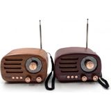 Feyza Design Şık Ahşap Retro Radyo ile Nostaljik Müzik Keyfi