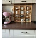 Feyza Design Şık Ahşap Tasarımlı Baharatlık ve Mutfak Rafı, 50X45 cm - Seçenek 1