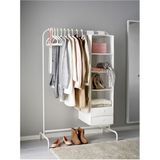 Feyza Design Şık Beyaz Ayaklı Askılık 99X151 Cm, Fonksiyonel ve Pratik Depolama - Seçenek 1 - Altın