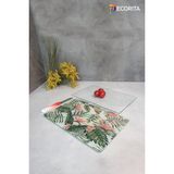 Feyza Design Şık Cam Kesme Tahtası Çift Takım, Botanik Desen, 20X30 cm - Ahşap - Seçenek 1