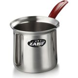 Feyza Design Şık Çelik Cezve 7 No, Kırmızı Bakarit Kulplu, 7 Fincan Kapasiteli - Seçenek 1 - Ahşap - Beyaz