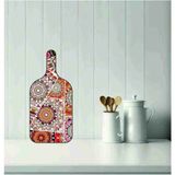 Feyza Design Şık Çini Desenli 49X22CM Kesme Tahtası, Mutfağınıza Zarafet Katın - Açık Bej - Seçenek 1