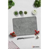 Feyza Design Şık Gri Mermer Görünümlü Cam Kesme Tahtası 30X40CM - Seçenek 1