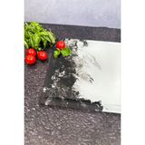 Feyza Design Şık Kanallı Cam Kesme Tahtası 25X35 Cm, Dayanıklı ve Pratik Kullanım - Ahşap - Seçenek 1