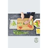 Feyza Design Şık Meşe Kesme Tahtası ve Tepsi Seti, Dayanıklı ve Kullanışlı - Ahşap - Ceviz - Seçenek 1