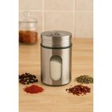 Feyza Design Şık Metal Tuzluk Biberlik Baharatlık 200 ml Gri Renk - Seçenek 1