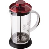 Feyza Design Şık Metalik Kırmızı French Press 600 Ml, Kahve ve Çay Için Mükemmel Seçim - Seçenek 1 - Açık Bej