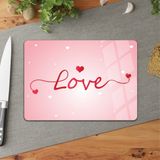 Feyza Design Şık Pembe Cam Kesme Tahtası, 25X35 Cm, Modern ve Kullanışlı Tasarım - Ahşap - Bej - Seçenek 1