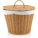 Feyza Design Şık Rattan Oval Sepet, Kapaklı ve Hafif Tasarım - Seçenek 1