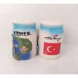 Feyza Design Şık Seramik Tuzluk ve Biberlik Takımı, Baharatlık Seti, Modern Tasarım - Seçenek 1