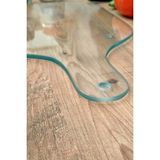 Feyza Design Şık ve Dayanıklı 20X35,5 cm Cam Kesme Tahtası, Dekoratif Tasarım - Ahşap - Bej - Seçenek 1