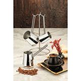 Feyza Design Şık ve Dayanıklı 4 Parça Cezve Takımı, Güzel Kahve Keyfi Için - Seçenek 1