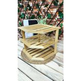 Feyza Design Şık ve Doğal Bambu Köşelik Raf ile Düzeninizi Kolaylaştırın - Seçenek 1