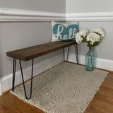 Feyza Design Şık ve Modern Metal Ayaklı Ahşap Koridor Dresuarı