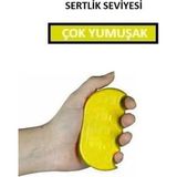 Feyza Design Silikon El Egzersiz Aleti, Bilek ve Parmak Güçlendirme Seti, Sarı - Altın