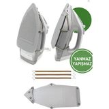 Feyza Design Silikon Yanmaz Ütü Taban Koruyucu, Isı Dayanıklı ve Hassas Kumaşlar Için - Ahşap - Beyaz - Seçenek 1