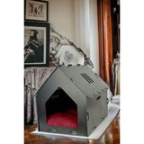 Feyza Design Siyah Ahşap Kedi Evi ve Yuvası, Şık ve Dayanıklı Tasarım - Seçenek 1