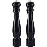 Feyza Design Siyah Ahşap Tuz ve Karabiber Baharat Değirmeni Seti, 21CM, 2'li - Seçenek 1