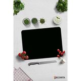 Feyza Design Siyah Cam Kesme Tahtası 30X40 Cm, Şık ve Dayanıklı Mutfak Gereci - Ahşap - Beyaz - Seçenek 1