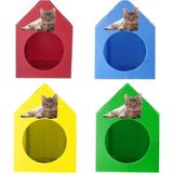 Feyza Design Su Geçirmez Kedi Evi Seti, Rahat ve Dayanıklı 4'lü Paket - Seçenek 1