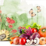 Feyza Design Suluboya Kelebek Desenli Cam Kesme Tahtası 20X30 cm - Ahşap - Seçenek 1