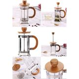 Feyza Design Taşınabilir Ahşap French Press Kahve Makinesi, Ev ve Ofis Kullanımı - Seçenek 1 - Ahşap - Ceviz
