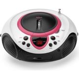 Feyza Design Taşınabilir Pembe Müzik Seti Radyo CD Çalar Mp3 USB ile Eğlence - Ahşap - Bej