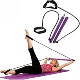 Feyza Design Taşınabilir Pilates Çubuğu ile Evde ve Dışarda Kolay Egzersiz - Seçenek 1 - Ahşap - Beyaz