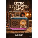Feyza Design Taşınabilir Retro Bluetooth Radyo, Usb, Tf Kart, Aux, Fm ile Nostaljik Tasarım - Ahşap - Ceviz