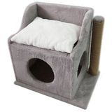 Feyza Design Teraslı Kedi Tırmalama Evi, Rahat ve Eğlenceli Oyun Alanı - Seçenek 1