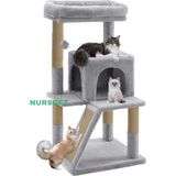 Feyza Design Teraslı Yuvalı Kedi Tırmalama Evi, Rahat ve Eğlenceli Oyun Alanı - Seçenek 1
