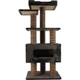 Feyza Design Tirmalamalı Kedi Evi, Rahat ve Güvenli Yaşam Alanı - Ahşap - Ceviz - Seçenek 1