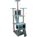 Feyza Design Turkuaz Çok Katlı Kedi Tırmalama ve Oyun Evi - Seçenek 1