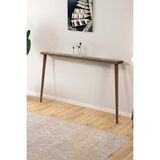 Feyza Design Turuncu Ahşap Doğal Ağaç Traverten Taşlı Dresuar 142X12CM - Altın