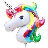 Feyza Design Unicorn Dev Folyo Balon Gökkuşağı Parti Seti - Doğum Günü Malzemeleri - 0,5 x 9 cm - 001-Renkli