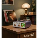 Feyza Design Vintage Tarzda Tasarlanmış Fm Radyo Müzik Çalar, Usb, Aux ve Bluetooth Özellikleriyle - Ahşap