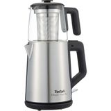 Feyza Design Xl Çay Makinesi, Cam Demlik, 1,2 L, Paslanmaz Çelik, Pratik ve Şık Kullanım - Ahşap - Bej - Seçenek 1