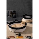 Feyza Design Xl Pamuk Kedi Yatağı, Yıkanabilir ve Konforlu Sepet, 50 cm - Ahşap - Beyaz - Seçenek 1