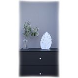 Feyza Design Yaprak Şeklinde Küpe Tutucu, Metal Takı Düzenleyici, Masaüstü Organizer - Ahşap - Beyaz