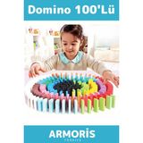 Feyza Design Yaratıcı Öğretici Zeka Geliştirici El Göz Koordinasyonu Domino 100 Taş - Seçenek 1