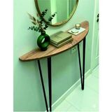Feyza Design Yarım Ay Oval Kenar Dresuar Siyah 120 cm Ev & Mobilya - Ahşap - Ceviz